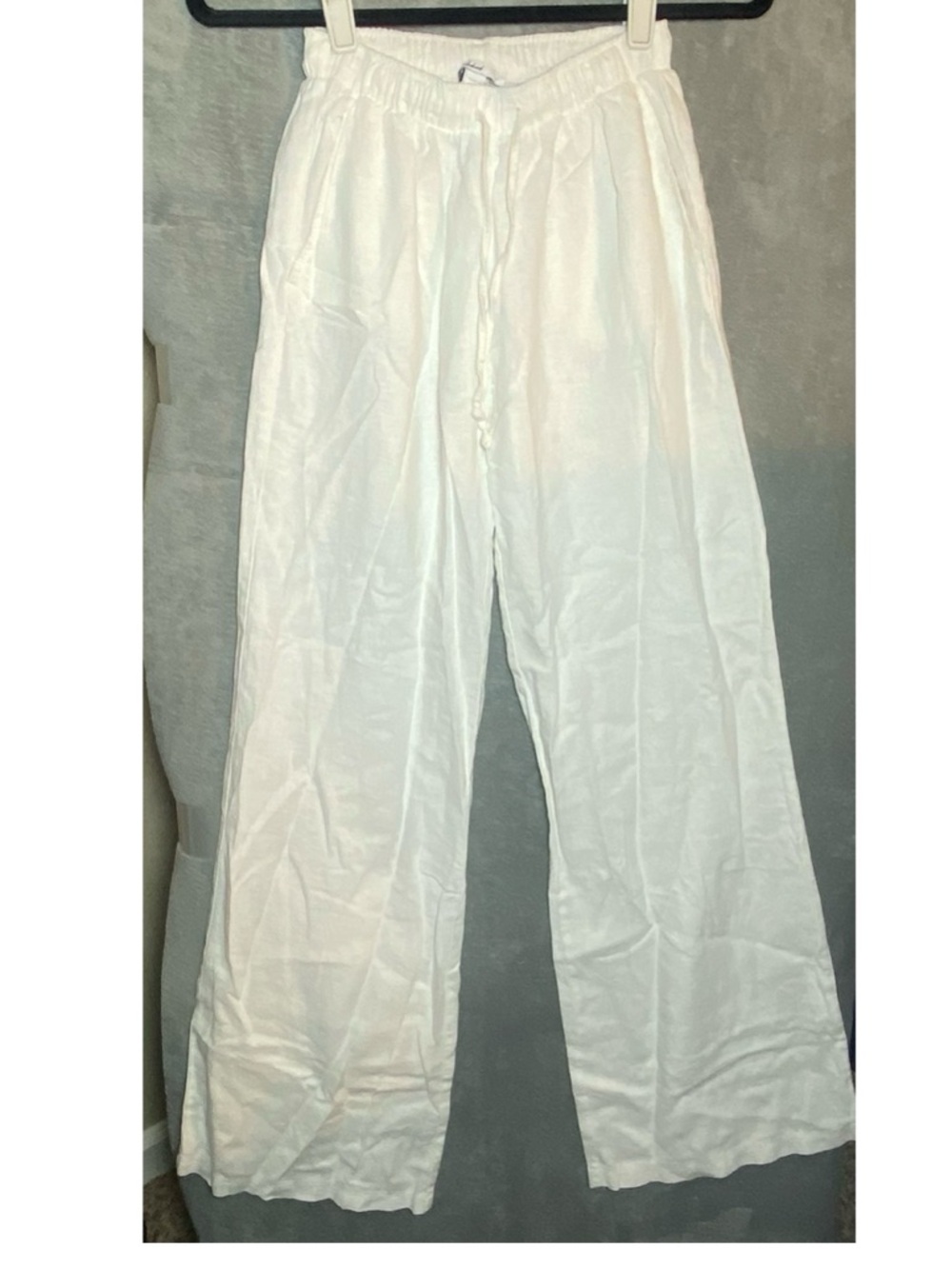 White Made in Italy Coastal Breathable quiet luxury White Pants Boho‎ Small